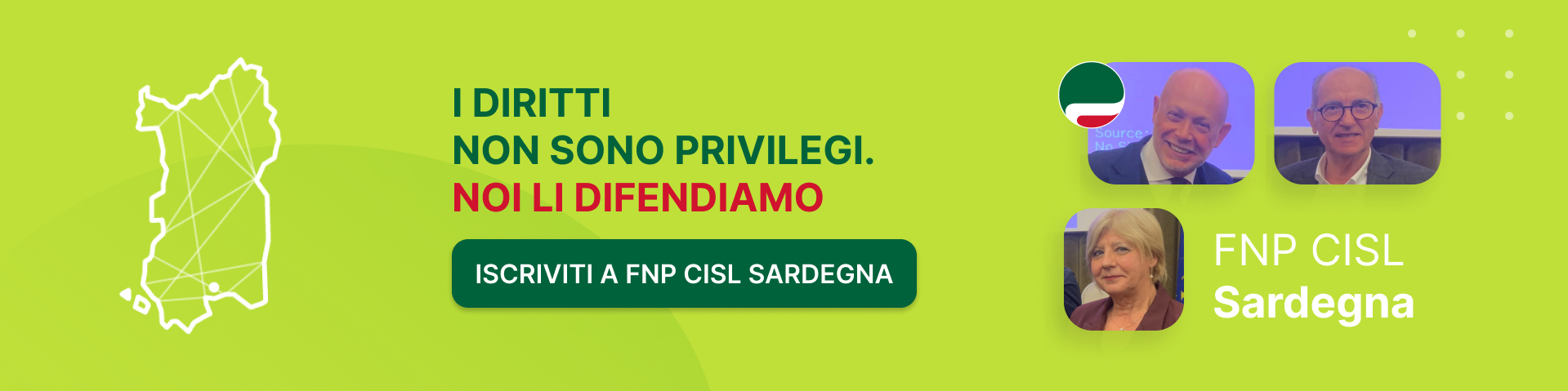 FNP CISL Sardegna - I diritti non sono privilegi. NOI LI DIFENDIAMO